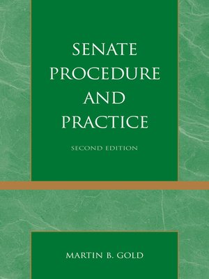 cover image of Senate Procedure and Practice